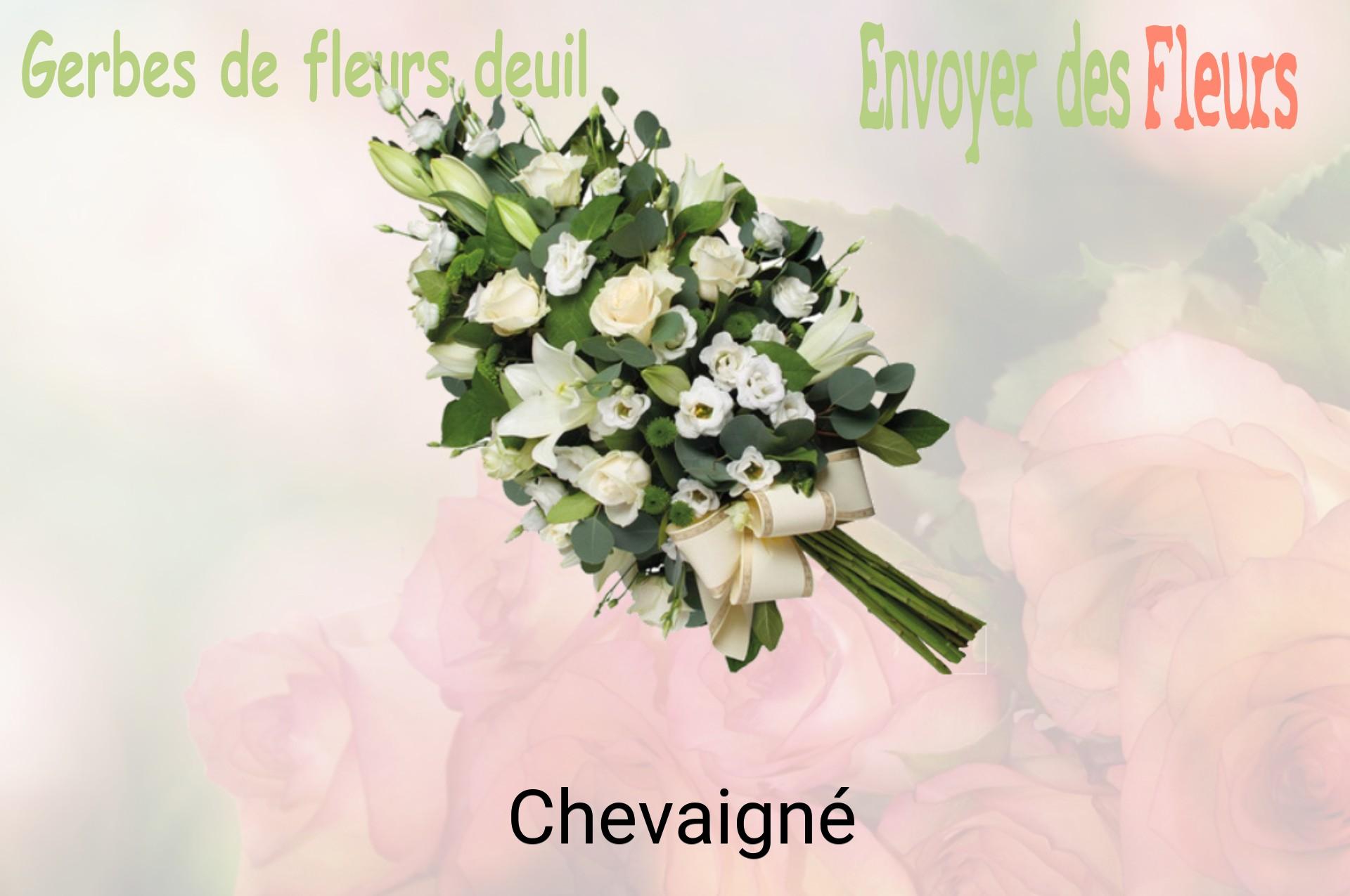 Gerbe de fleurs de deuil livrée à Chevaigné